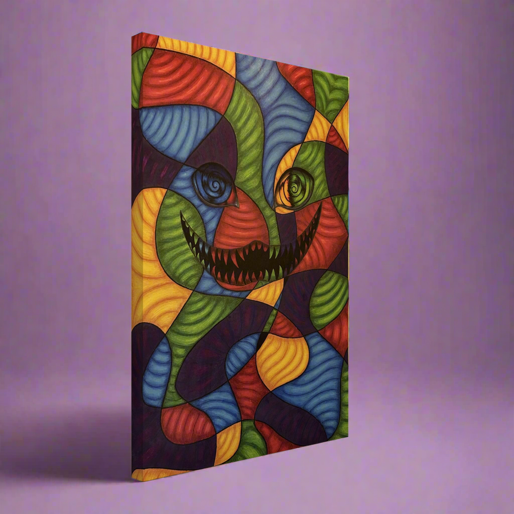 A canvas print with the phrase “My Reality Is Different Than Yours” in bold typography, over an abstract background symbolizing shifting perception.

