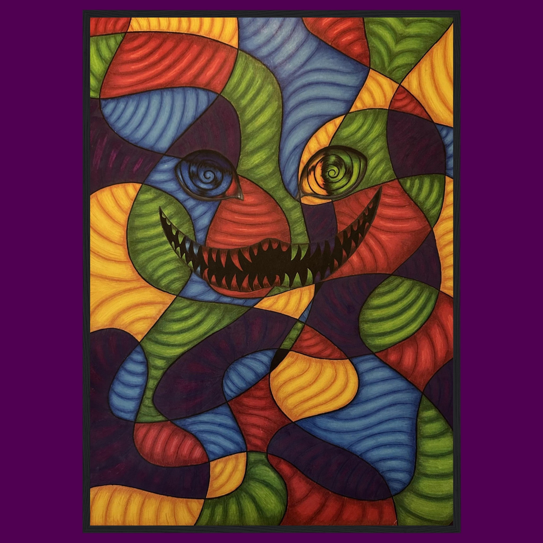 A canvas print with the phrase “My Reality Is Different Than Yours” in bold typography, over an abstract background symbolizing shifting perception.


