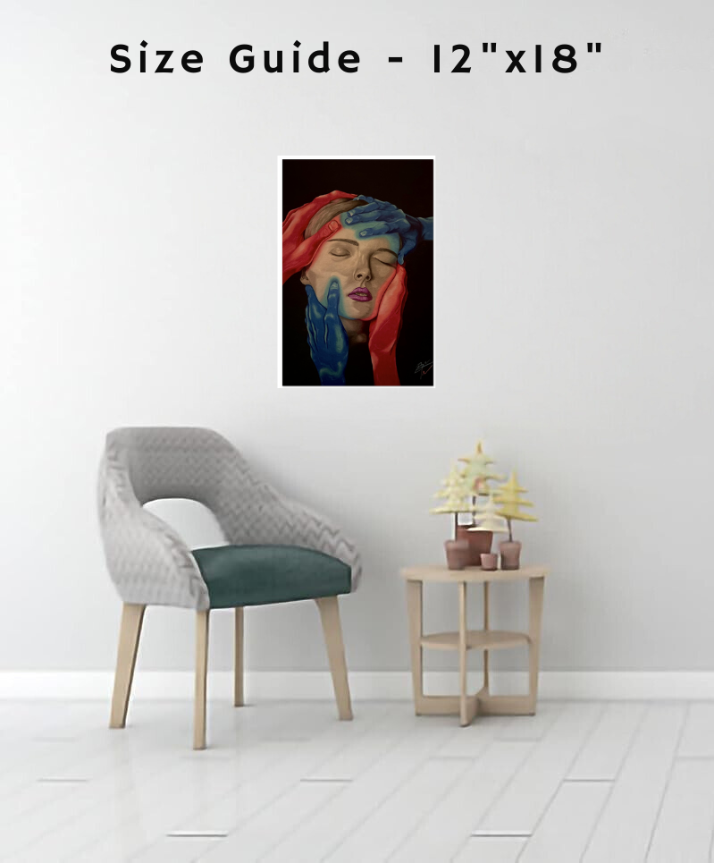 A high-resolution canvas print titled “God,” featuring bold, intricate design elements symbolizing faith, divine strength, and spiritual power.