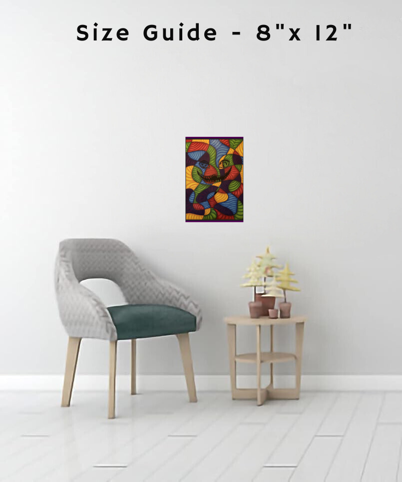 A canvas print with the phrase “My Reality Is Different Than Yours” in bold typography, over an abstract background symbolizing shifting perception.

