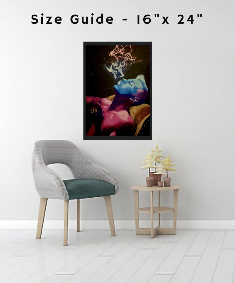 A canvas print titled “Peaceful Duality,” featuring abstract black and white forms intertwined in a minimalist design that symbolizes balance and inner harmony.

